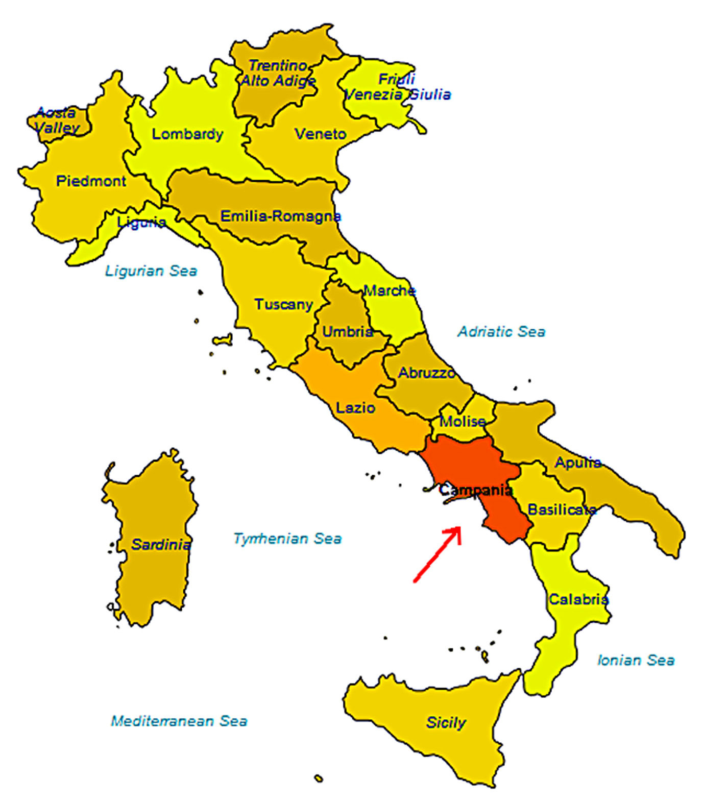 карта италии фото