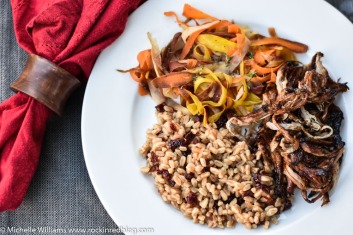 Languedoc Winophiles balsamic pulled pork farro and carrots dinner 2 (1 of 1)